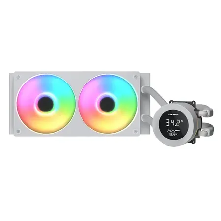 Cougar Poseidon Vistek ARGB 360mm CPU Liquid Cooler with 1.9‑inch Digital Display White