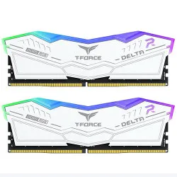 TEAMGROUP T-Force Delta RGB 64GB ( 32GB x 2 ) 5600MHz DDR5 RAM (White) ( CL36 )