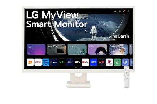 LG MyView 27SR50F-W 27" 60Hz 1080p FHD IPS Panel HDR10 Smart Monitor with Dual Stereo Speakers - White