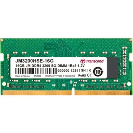 Transcend 16GB DDR4 3200 MHz Unbuffered SO-DIMM RAM Module (1 x 16GB)