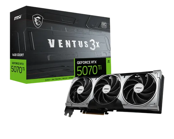 MSI GEFORCE RTX 5070 TI VENTUS 3X OC 16GB GDDR7 GRAPHIC CARD