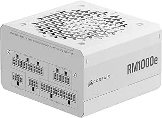 CORSAIR RM1000e Fully Modular Low-Noise ATX Power Supply - ATX 3.1 & PCIe 5.1 Compliant - 105°C-Rated Capacitors - Cybenetics Gold Efficiency (White)