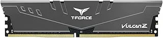 TeamGroup T-Force Vulcan Z 8GB 3200MHz (3200MT/s) CL16 Grey DDR4 UDIMM Desktop Gaming Memory, Metal Heatsink, Supports XMP 2.0, Compatible with Intel/AMD CPU, High Performance, Low Latency RAM Module