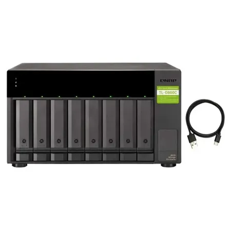 QNAP TL‑D800C‑EU 8‑Bay USB 3.2 Gen 2 Type‑C JBOD Storage Expansion Enclosure
