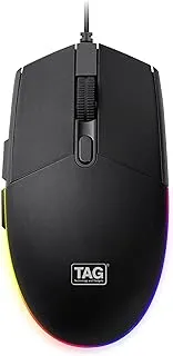 TAG Ivy Wired Gaming Mouse with 6 Buttons, High Precision, up to 1600 DPI, USB Interface, Breathing LED, DPI Switch, Lightweight and Portable