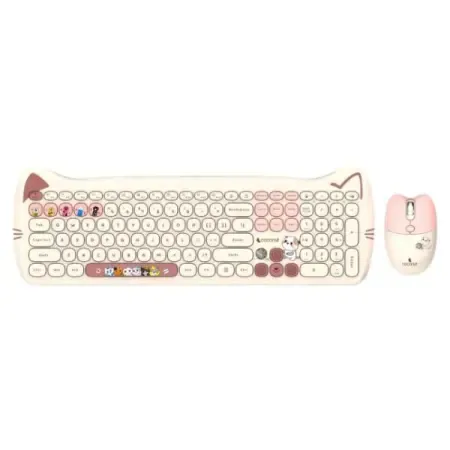 COCONUT Poppy Retro Wireless Combo, Pink