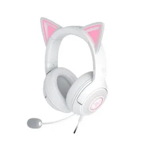 Razer Kraken Kitty V2 White USB-A Wired Headset with RGB Kitty Ears