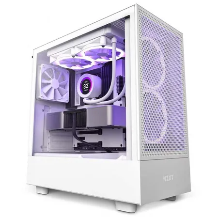 NZXT H5 FLOW RGB MID-TOWER ATX CABINET WHITE
