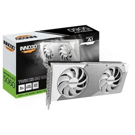 INNO3D GeForce RTX 5060 Twin X2 OC White SFF 8GB Nvidia Graphic Card