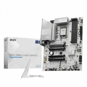 MSI Pro Z890-S WiFi White DDR5 Intel LGA 1851 ATX WiFi 7 PCIe 5.0 Gaming Motherboard