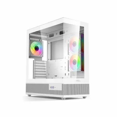 Coconut Stark Z7 Glass Mid Tower Gaming Cabinet – White