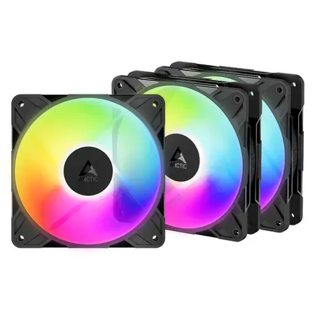 Arctic P12 Pro Reverse A-RGB Cabinet Fan (Triple Pack) - Black