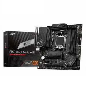 MSI Pro B650M-A WiFi DDR5 AMD AM5 M-ATX WiFi 6E PCIe 4.0 Gaming Motherboard