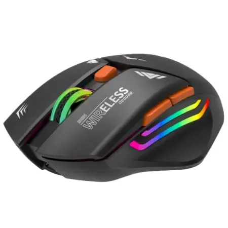 TAG WM800 Wireless Gaming Mouse with 2.4 GHz Wireless (Connectivity), Rechargeable Battery, RGB Lights, Adjustable Optical 1600 DPI, for Laptop, PC, Tablet, Smartphone