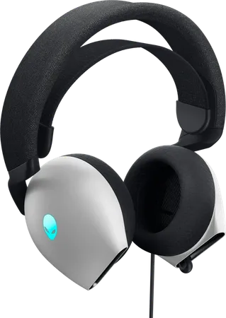 Dell Alienware AW520H RGB Wired Gaming Headset with Unidirectional Microphone - Lunar Light