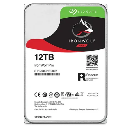 Seagate IronWolf Pro 12TB 7200 RPM 3.5" SATA 6Gb/s Enterprise NAS Internal Hard Drive