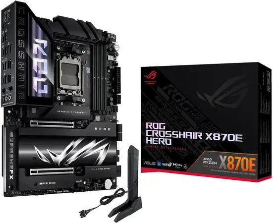 ASUS ROG CROSSHAIR X870E HERO AM5Socket ATX AMD X870 Chipset DDR5 Motherboard for Desktop