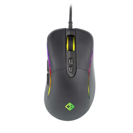 COSMIC BYTE Equinox Alpha Wired Ergonomic Gaming Mouse (5000DPI/7 Macro Buttons) (Black)