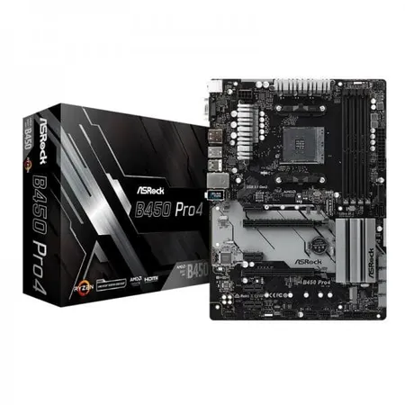 ASROCK B450 Pro4 R2.0 DDR4 AMD Motherboard
