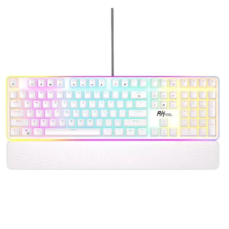 ROYAL KLUDGE RK918 Full Size Wired Mechanical Gaming Keyboard ( White ) ( Blue Switch )