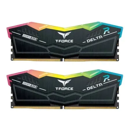Teamgroup T-Force Delta RGB 32GB (16GBx2) DDR5 6400MHz CL40 Desktop RAM Black (FF3D532G6400HC40BDC01)