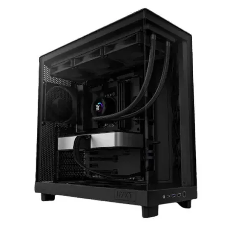 NZXT H6 Flow RGB Compact Dual-Chamber Mid-Tower Airflow Case with RGB Fans Black (CC-H61FB-R1)