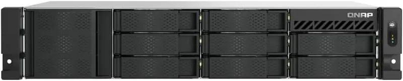 QNAP TS-855EU-RP-8G-US 8 BAY HIGH-SPEED 2U SHORT-DEPTH RACKMOUNT NAS WITH DUAL-2.5GBE, INTEL ATOM CPU, REDUNDANT 300W PSU, 8GB DDR4 MEMORY AND 8-CORE COMPUTING POWER (DISKLESS)
