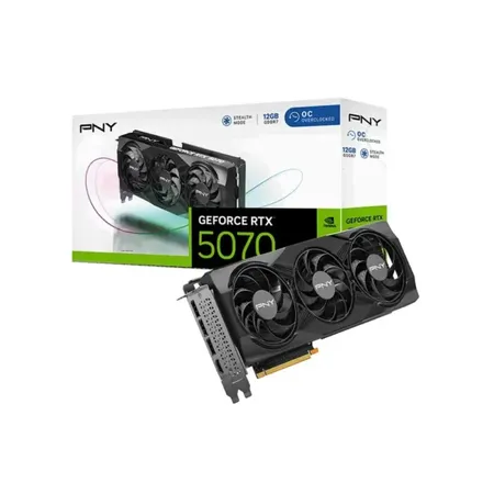 PNY RTX 5070 Overclocked Triple Fan 12GB GDDR7 Graphics Card (VCG507012TFXPB1-O)