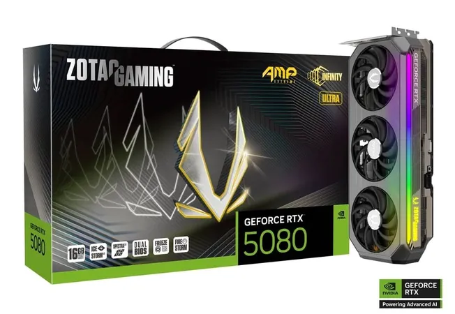 Zotac Gaming RTX 5080 Amp Extreme Infinity Ultra 16Gb GDDR7 Graphics Card (ZT-B50800BU-10P)