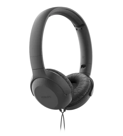 PHILIPS TAUH201BK WIRED HEADPHONE WITH MIC (ON EAR, BLACK)