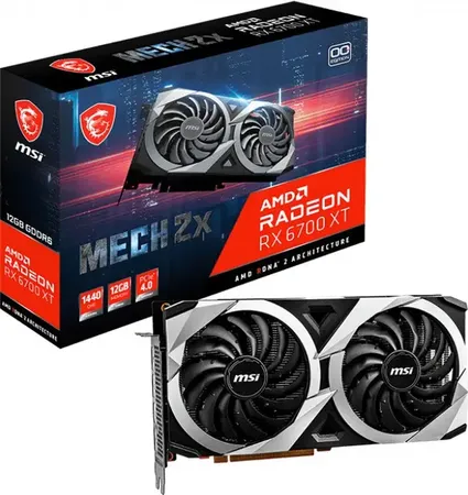 MSI Radeon RX 6700 XT MECH 2X 12G OC GDDR6 12 GB AMD Radeon Chipset 192 bit 2620 MHz Graphics Card