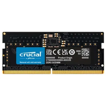 Crucial 8GB DDR5-5600 SODIMM CL46 (16Gbit) Laptop Memory (CT8G56C46S5)