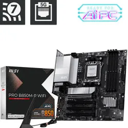 MSI Pro B850M-P WiFi AM5 Micro ATX Motherboard