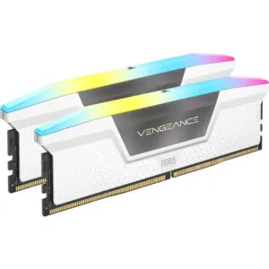 Corsair VENGEANCE RGB 64GB (32GB x 2) DDR5 6000Mhz CL30 AMD EXPO & Intel XMP Desktop Memory (RAM) White