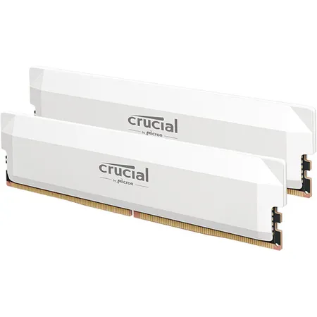 Crucial Pro Overclocking 32GB (16GBx2) DDR5 6000Mhz CL36 UDIMM OC Gaming Memory - White