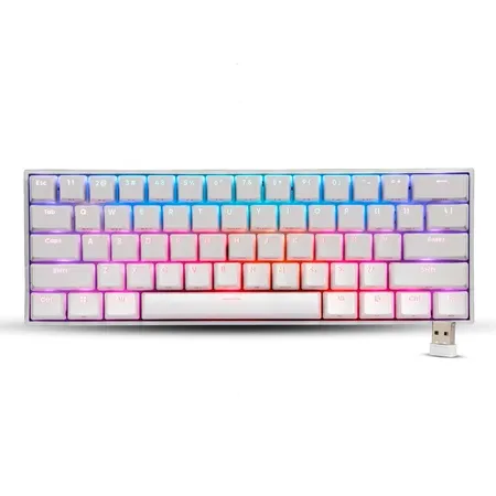 ZEBRONICS Zeb-Max Ninja 60% RGB Mechanical Wireless Gaming Keyboard ( White ) ( Blue Switch )