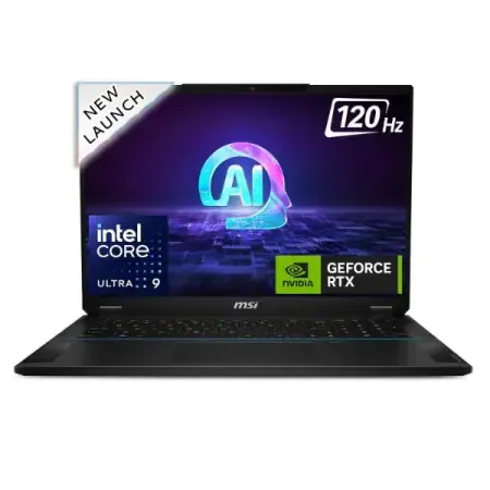 MSI Stealth 18 AI Studio, Intel 1st Gen Ultra 9 185H, Built-in AI,46CM 16:10 UHD+ MiniLED 120Hz Gaming Laptop (32GB/2TB NVMe SSD/Windows 11 Home/NVIDIA GeForce RTX 4080/Midnight Black/2.89Kg), A1VHG-023IN