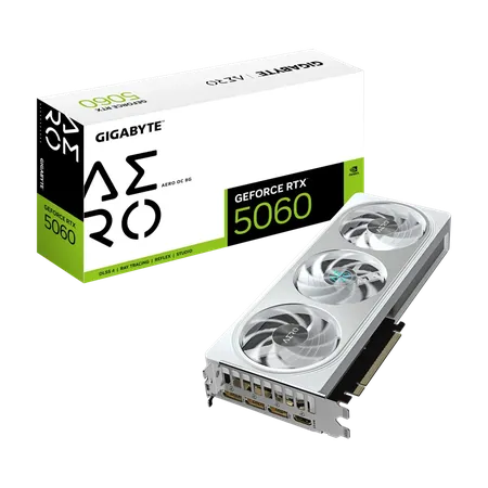 GIGABYTE Geforce RTX 5060 AERO OC White 8GB NVIDIA Graphic Card
