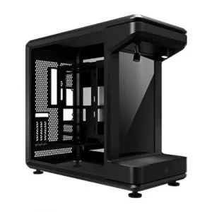 Cooler Master MasterFrame 360 Stage LCD Black ATX Mid Tower Cabinet with Customizable Front LCD Display, Open-Frame Modular Design, Advanced High-Airflow And Up To 360mm Radiator Support