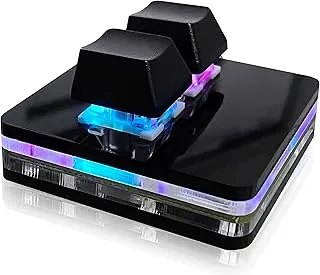 NONO OSU keypad 2-Key Red axis Gaming USB Keyboard,Hotswap Mechanical Keyboard,Mini Mechanica RGB keypad for macros and Rhythm Games.