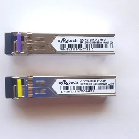 SYROTECH GOXS-BI4512-80D & GOXS-BI5412-80D 1.25G SFP Single Mode BiDi Transceiver 80KM