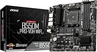 MSI MB5033 B550M PRO-VDH WiFi Ryzen 5000 Series (AM4) Compatible, M.2 Heatsink, Wi-Fi Function, MicroATX [AMD B550 Equipped]