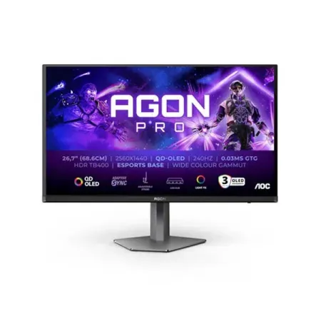 AOC AGON Pro AG276QZD2 27 Inch 2K QHD 240Hz Oled Panel 98% SRGB 0.03MS Adaptive sync Gaming Monitor