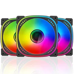Ant Esports Spectraflow 120mm ARGB 3-Fan Kit - Bla...