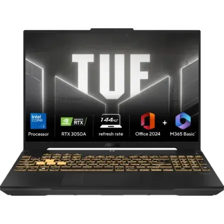 ASUS TUF Gaming F16, Gaming Laptop, Intel Core 5 210H, RTX 3050A GPU (16GB/512GB/40.64 cms (16) FHD+/Windows 11 Home) FX607VB-RL076WS