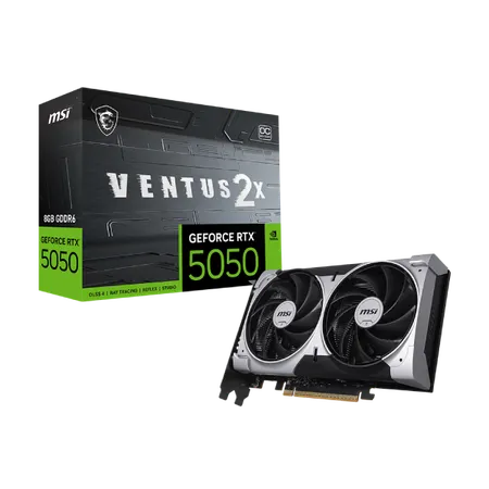 MSI Nvidia GeForce RTX 5050 Ventus 2X OC 8GB GDDR6 Dual Fan Graphics Card