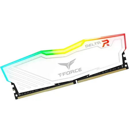 Teamgroup T-Force Delta RGB 16GB (16GBx1) DDR4 3200Mhz CL16 Desktop RAM White (TF4D416G3200HC16F01)
