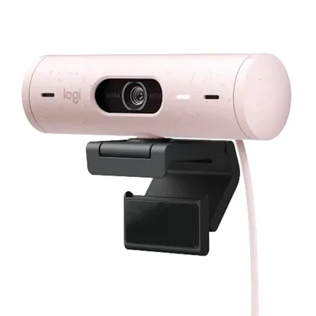 Logitech Brio 500 Full HD 1080p Webcam with Noise Reducing Mics - Rose