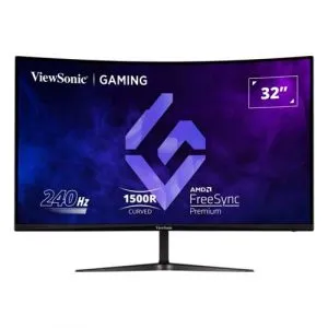 Viewsonic VX3219-PC-MHD 81.28 Cm (32'') Full HD 240Hz, 1ms, 1500R Curved Gaming Monitor with AMD FreeSync Premium, 2W Dual Speakers, HDR10, Eye Care, Flicker Free, 103% sRGB, HDMI & 1x DP