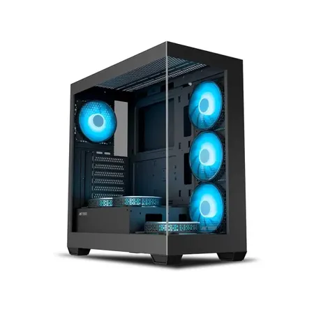 ANT ESPORTS CRYSTAL X7 ATX COMPUTER CASE/GAMING CABINET WITH TYPE-C BLACK